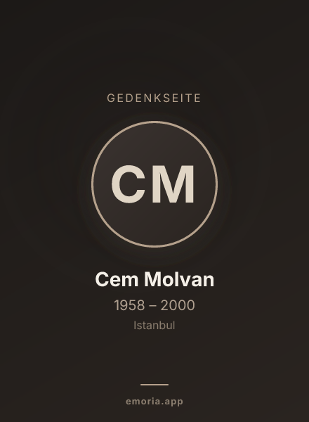 Gedenkportrait von Cem Molvan