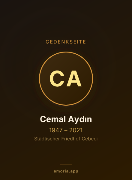 Gedenkportrait von Cemal Aydın