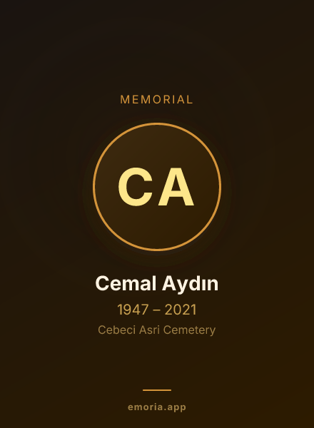 Memorial portrait of Cemal Aydın