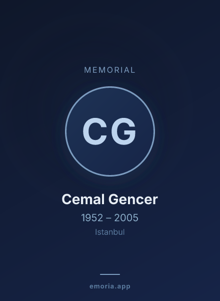 Memorial portrait of Cemal Gencer