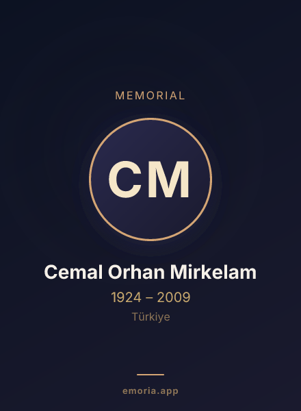 Memorial portrait of Cemal Orhan Mirkelam