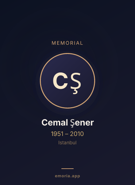 Memorial portrait of Cemal Şener