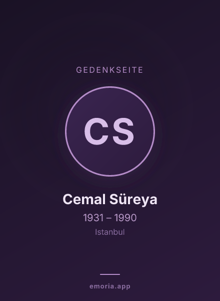 Gedenkportrait von Cemal Süreya