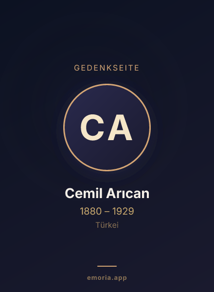 Gedenkportrait von Cemil Arıcan