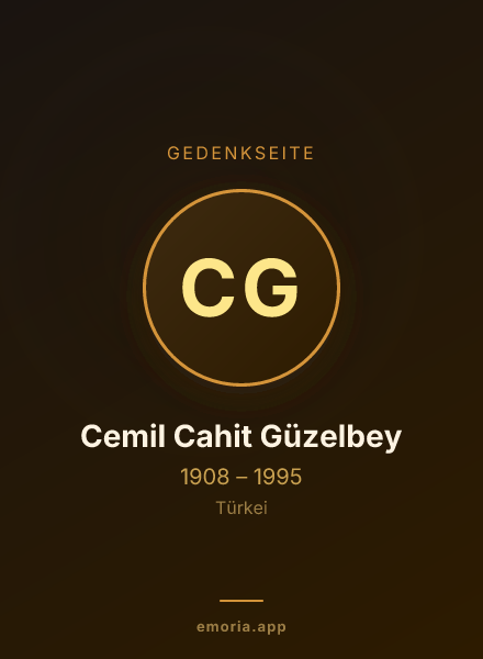 Gedenkportrait von Cemil Cahit Güzelbey