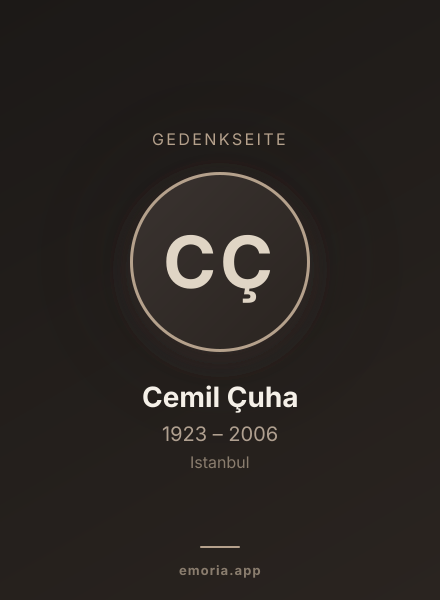 Gedenkportrait von Cemil Çuha