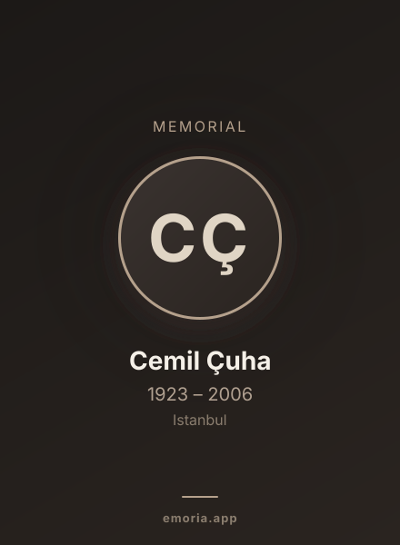 Memorial portrait of Cemil Çuha