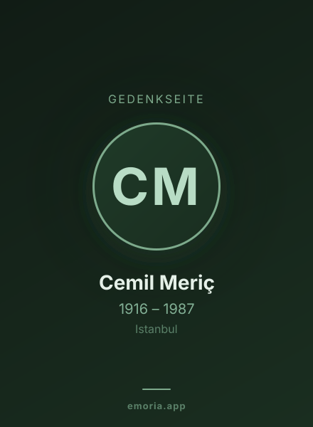 Gedenkportrait von Cemil Meriç