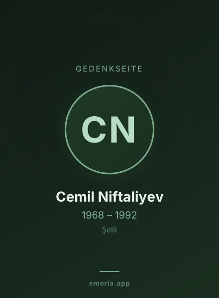 Gedenkportrait von Cemil Niftaliyev