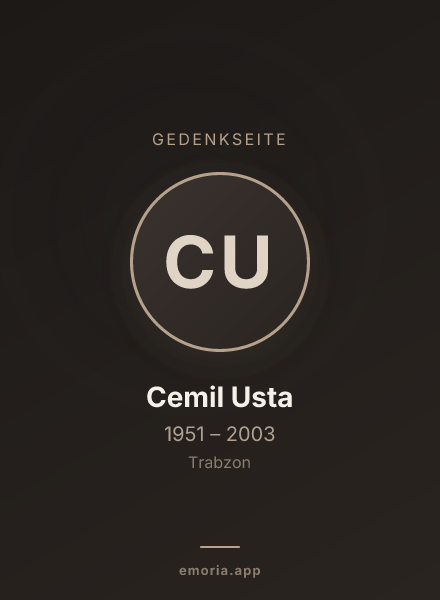 Gedenkportrait von Cemil Usta