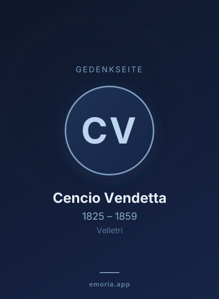Gedenkportrait von Cencio Vendetta