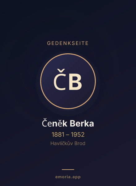 Gedenkportrait von Čeněk Berka