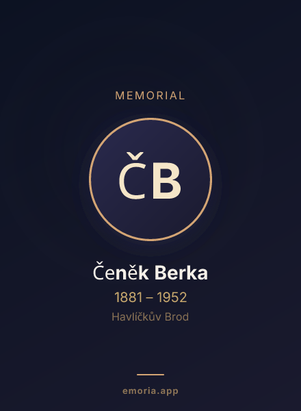 Memorial portrait of Čeněk Berka