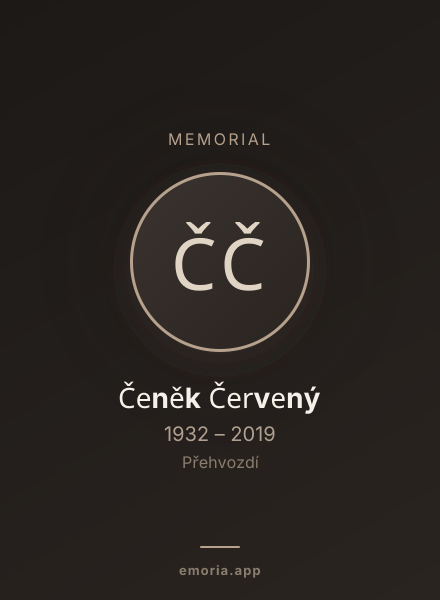 Memorial portrait of Čeněk Červený