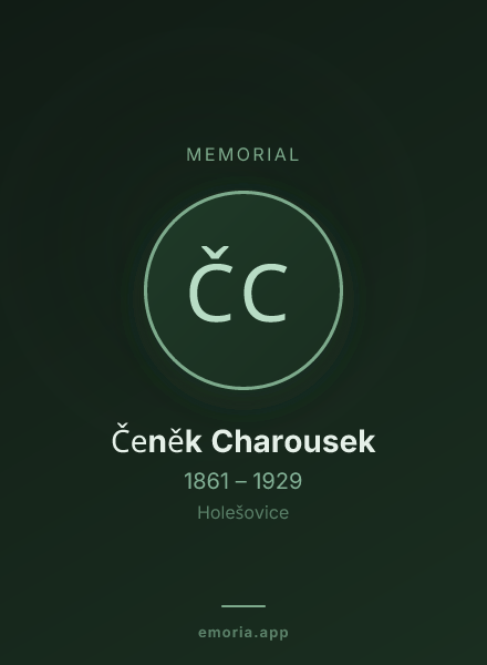 Memorial portrait of Čeněk Charousek