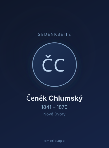 Gedenkportrait von Čeněk Chlumský