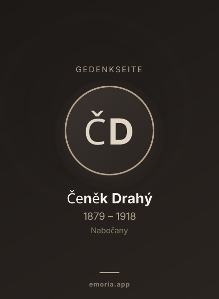 Gedenkportrait von Čeněk Drahý