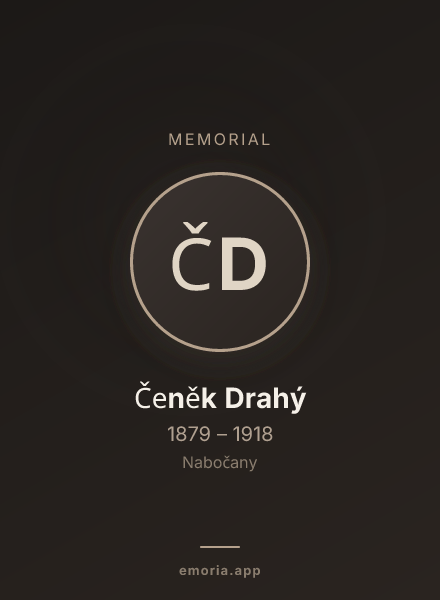 Memorial portrait of Čeněk Drahý