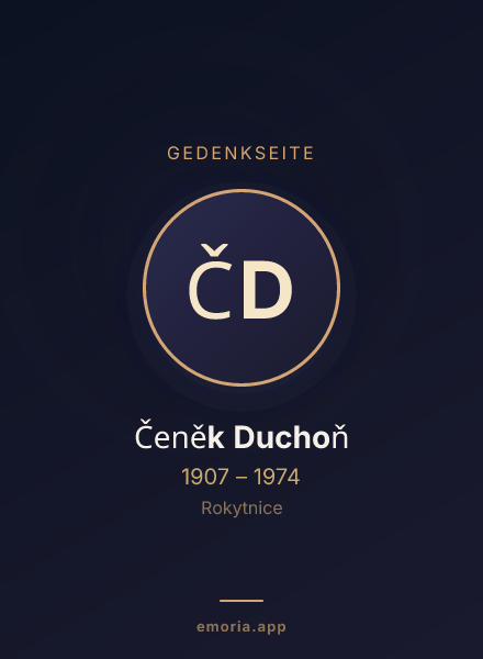 Gedenkportrait von Čeněk Duchoň