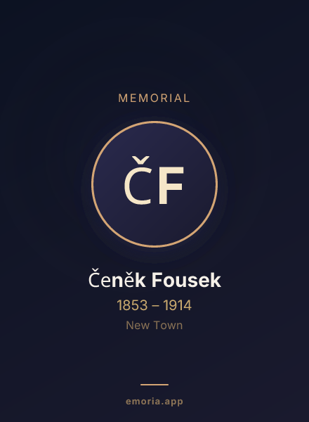 Memorial portrait of Čeněk Fousek