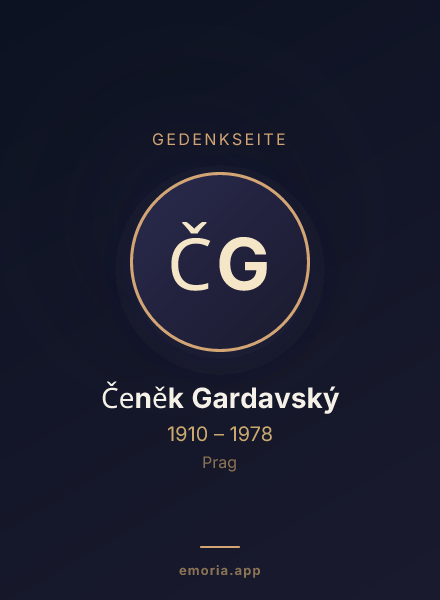 Gedenkportrait von Čeněk Gardavský