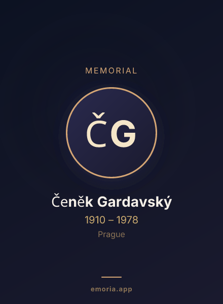 Memorial portrait of Čeněk Gardavský