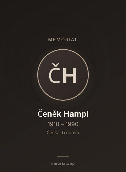 Memorial portrait of Čeněk Hampl