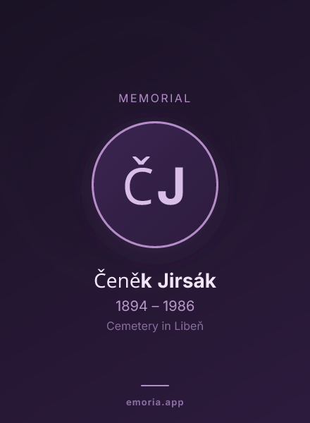 Memorial portrait of Čeněk Jirsák