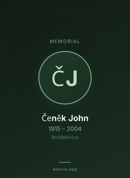 Memorial portrait of Čeněk John