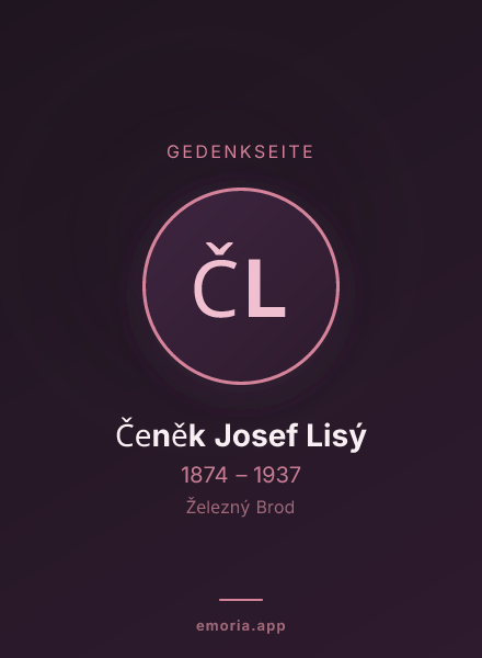 Gedenkportrait von Čeněk Josef Lisý