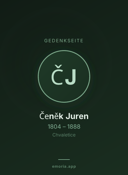 Gedenkportrait von Čeněk Juren