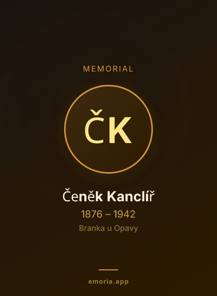 Memorial portrait of Čeněk Kanclíř