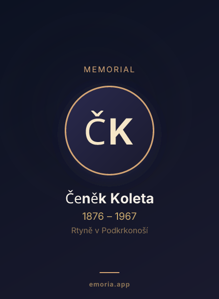 Memorial portrait of Čeněk Koleta