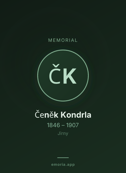 Memorial portrait of Čeněk Kondrla