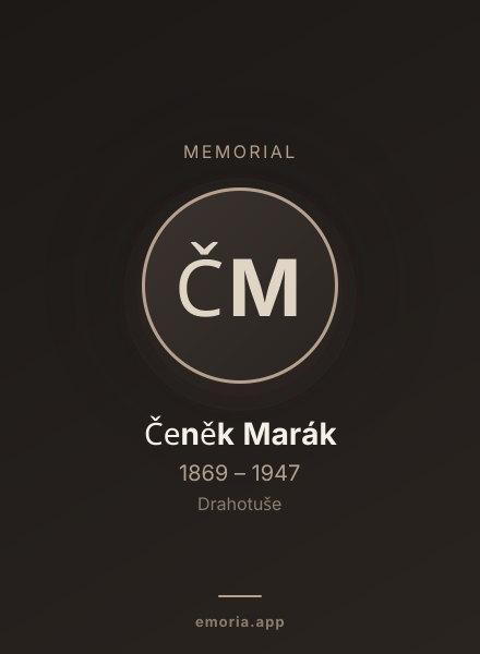 Memorial portrait of Čeněk Marák