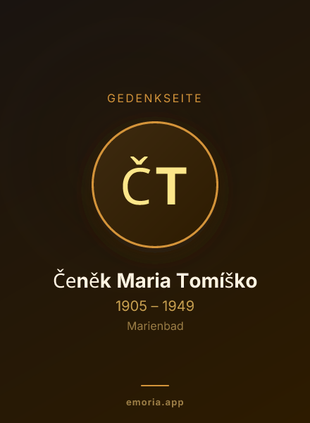 Gedenkportrait von Čeněk Maria Tomíško