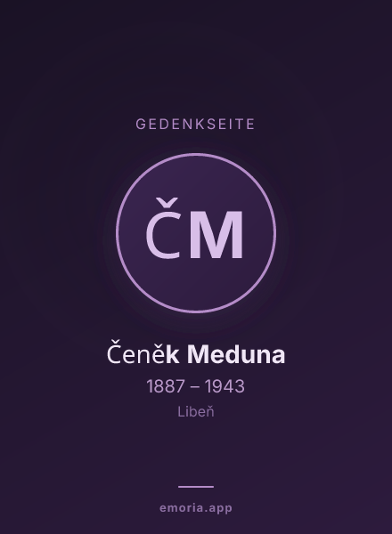 Gedenkportrait von Čeněk Meduna