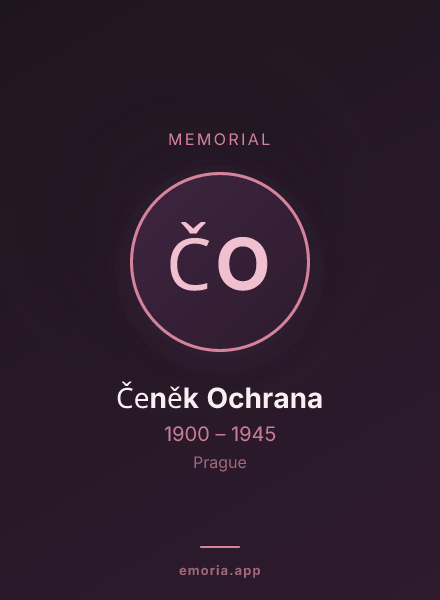 Memorial portrait of Čeněk Ochrana