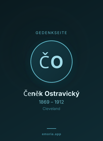 Gedenkportrait von Čeněk Ostravický