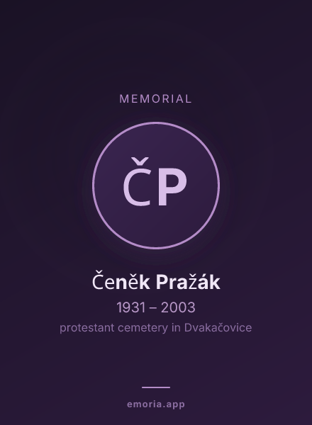 Memorial portrait of Čeněk Pražák
