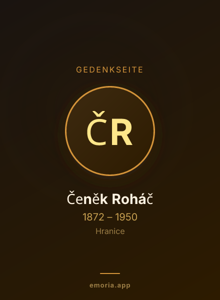 Gedenkportrait von Čeněk Roháč