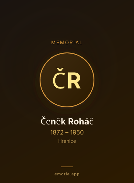 Memorial portrait of Čeněk Roháč