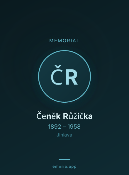 Memorial portrait of Čeněk Růžička