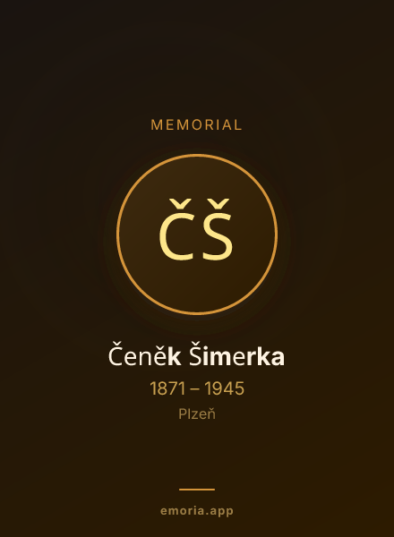 Memorial portrait of Čeněk Šimerka