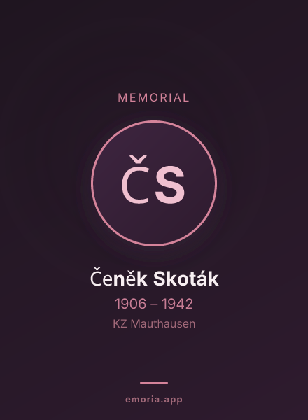 Memorial portrait of Čeněk Skoták