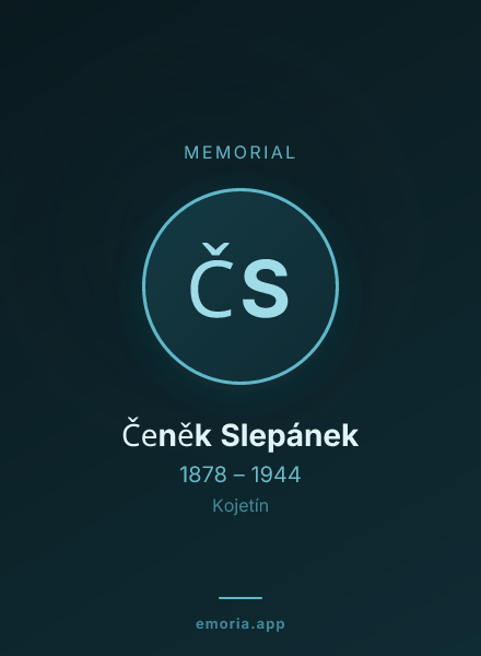 Memorial portrait of Čeněk Slepánek