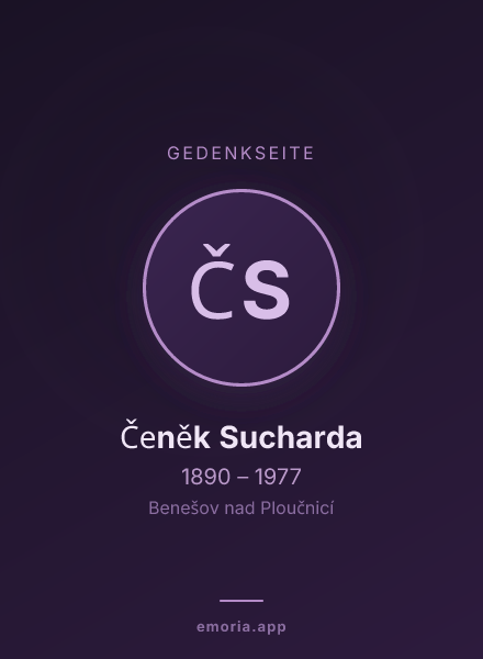 Gedenkportrait von Čeněk Sucharda