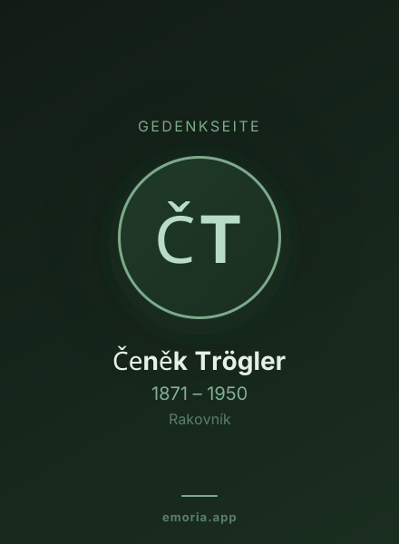 Gedenkportrait von Čeněk Trögler