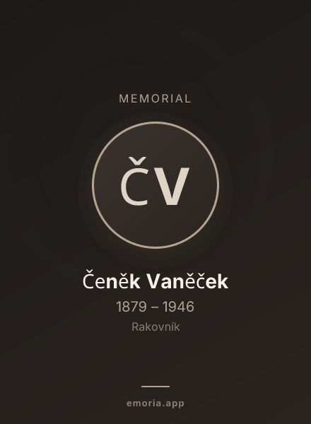 Memorial portrait of Čeněk Vaněček