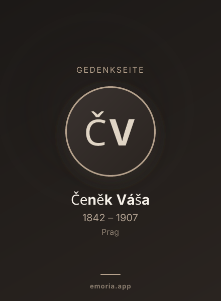 Gedenkportrait von Čeněk Váša